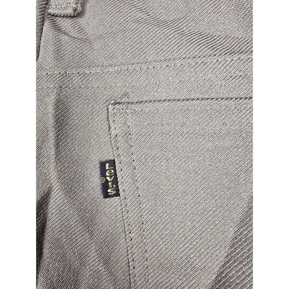 Vintage Levi Strauss Slacks Mens 35x27 Brown Talon 42‎ Zipper Trousers 70s